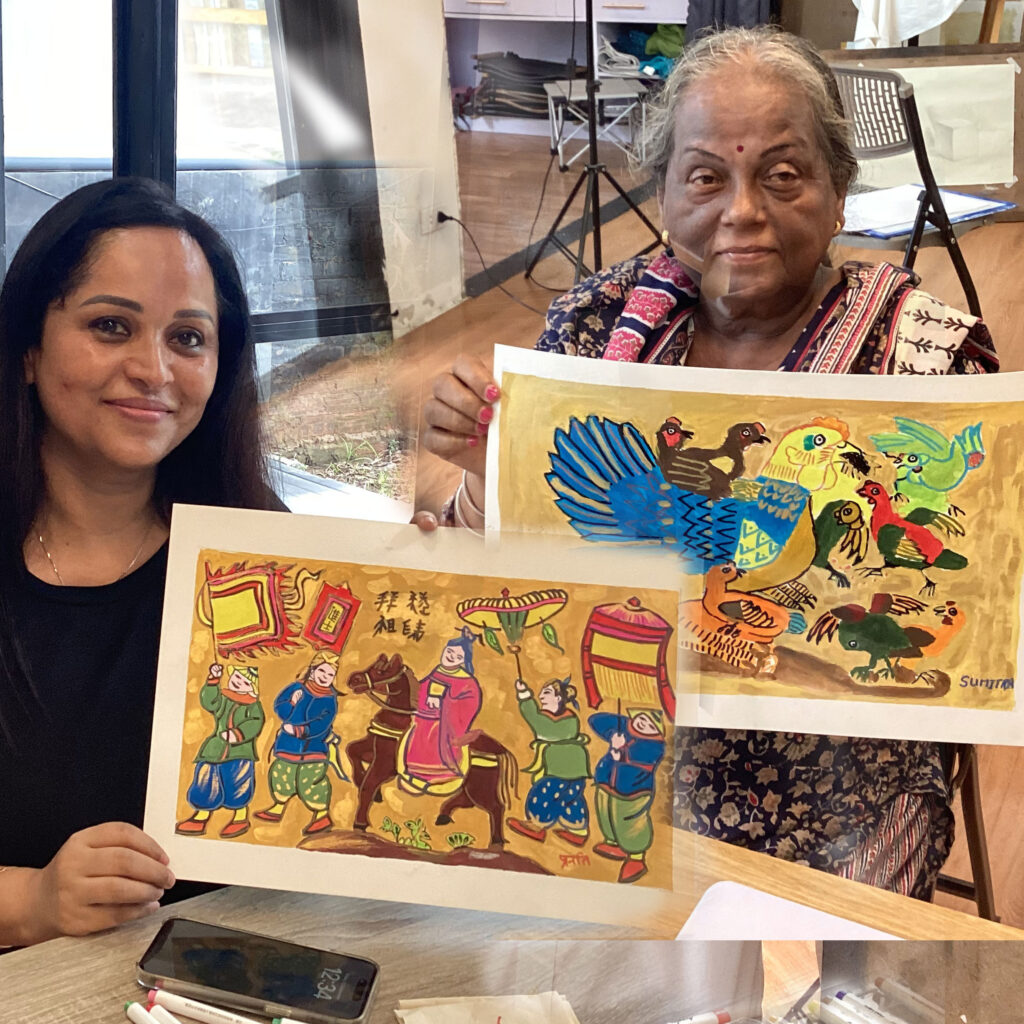 Pranati and mother: A 3-Week Family Art experience in Hanoi